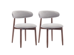 Smartue Conjunto De 2 Cadeiras De Sala De Jantar Robustas E Elegantes De Estilo Nórdico Minimalista, Ideais Para Cozinha E Zona De Refeições