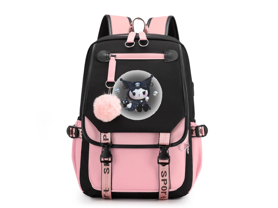 Mochila Escolar, Desenho Animado, Rosa, Aulas, Bolsa Ombro