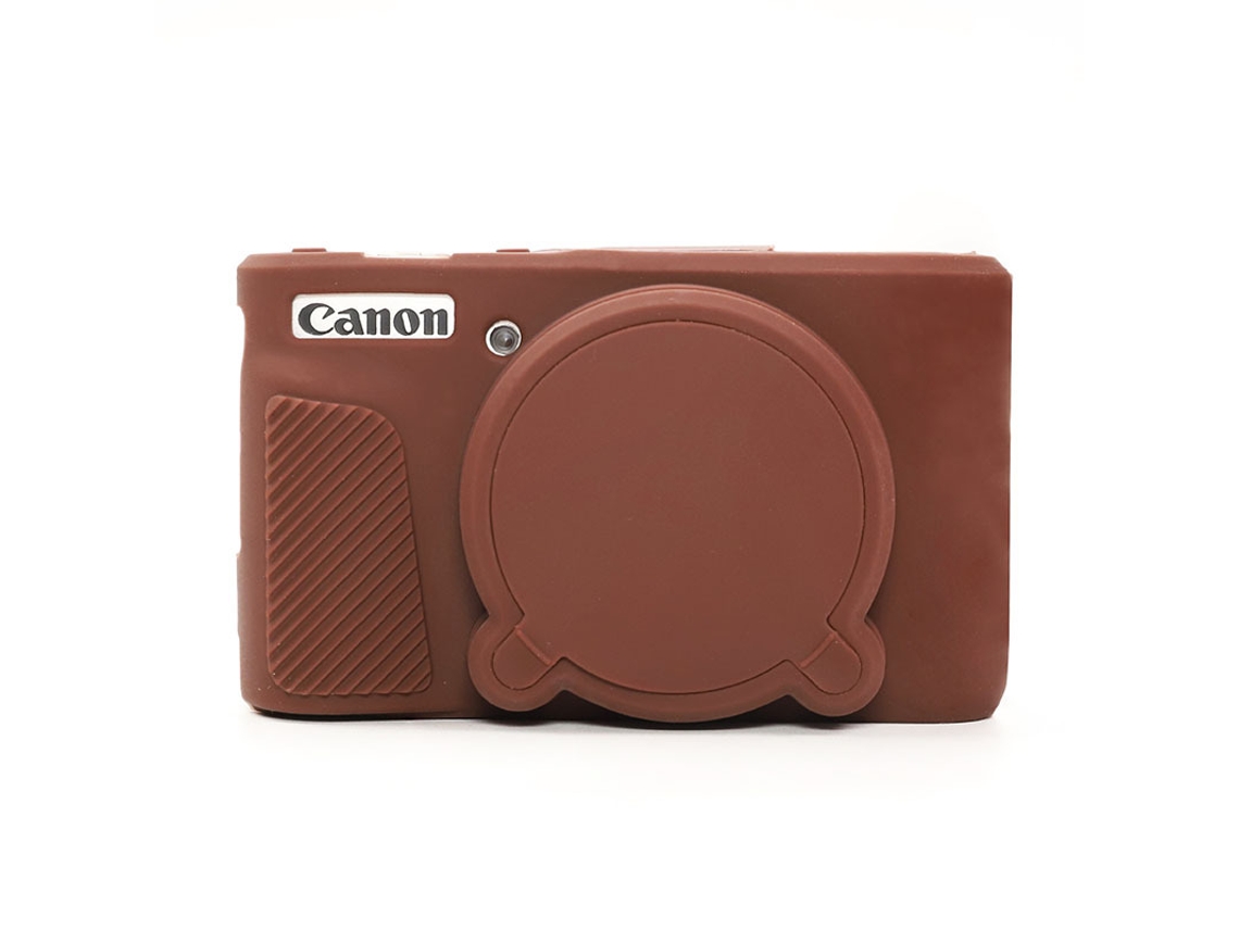 Capa Protetora Silicone HEXINYIGJLY para Canon Powershot Sx740/sx730leve, Antirriscos Marrom