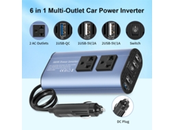 Inversor De Energia Para Automóvel Tataliken, Ficha Ue, 300/500 W, 12 V A 110 V/220 V, 6 Em 1, Inversor De Saída Múltipla, Onda Sinusoidal Modificada,