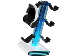 Suporte De Armazenamento Moderno E Iluminado Para Controles Fones Ouvido Sem Fio Seguro