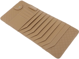Organizador para quebra-sol de carro, ideal para guardar óculos, CDs e cartões.