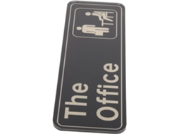 Placa De Sinalização Autoadesiva Em Pvc Preto Para Escritório, 23x7, 6cm, Portátil Para Hospitais E Edifícios Públicos