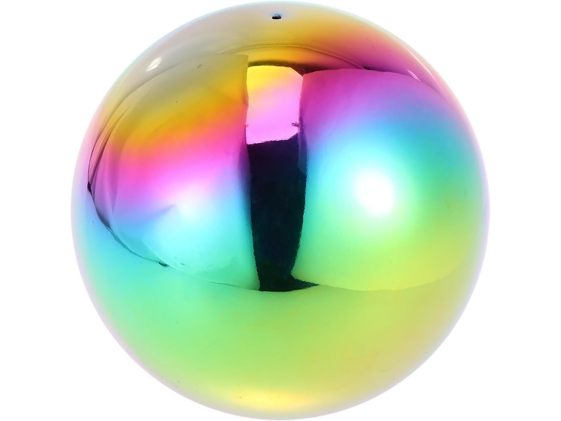 Esfera Oca De Aço Inoxidável Polido Espelhado De 200 Mm Com Textura Fina Para Decoração De Casa E Pr