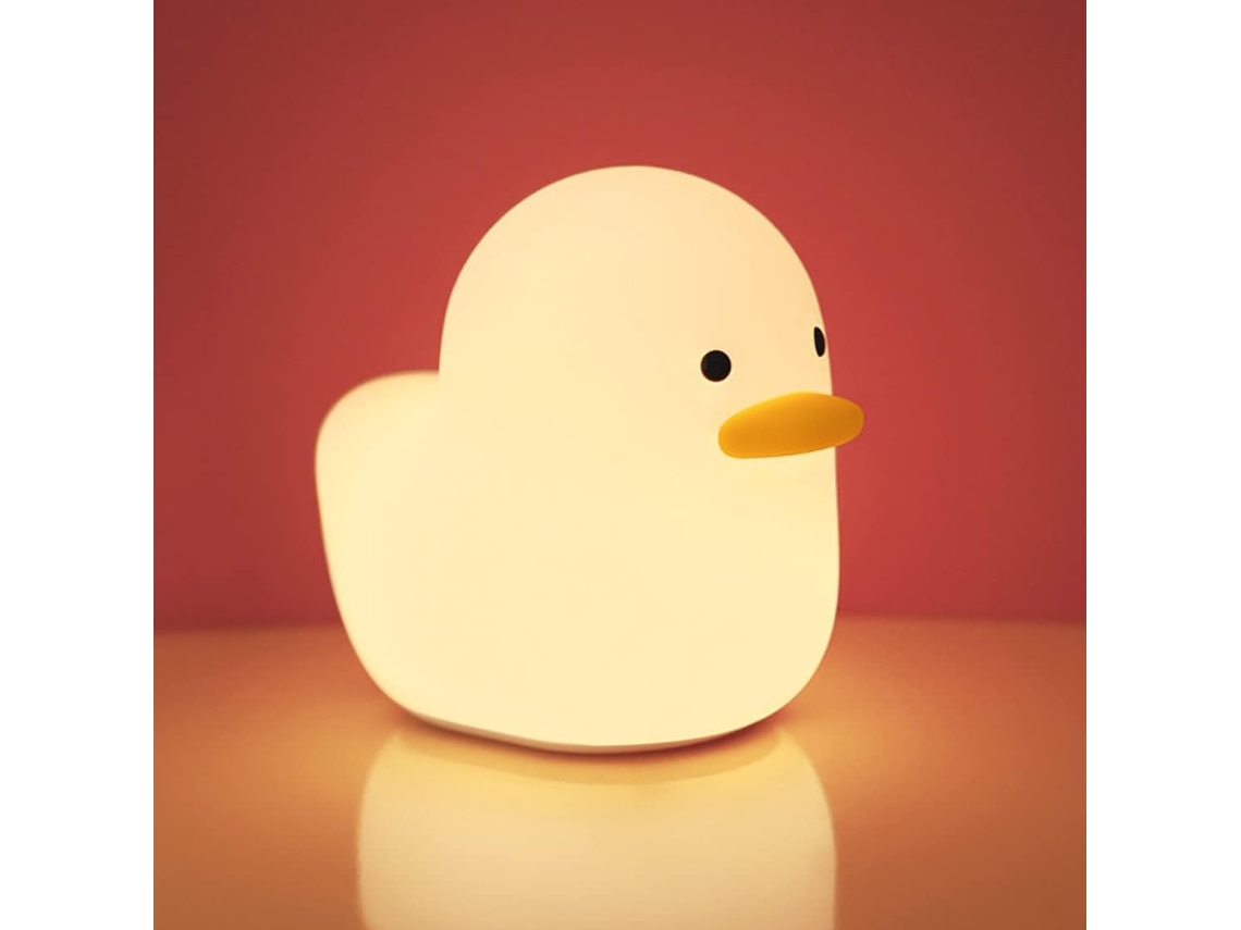 Luminria Noturna De Silicone Duck Light Tubbo Para Quarto Infantil, Beb Ou Adulto Aquaforge (branco Quente)