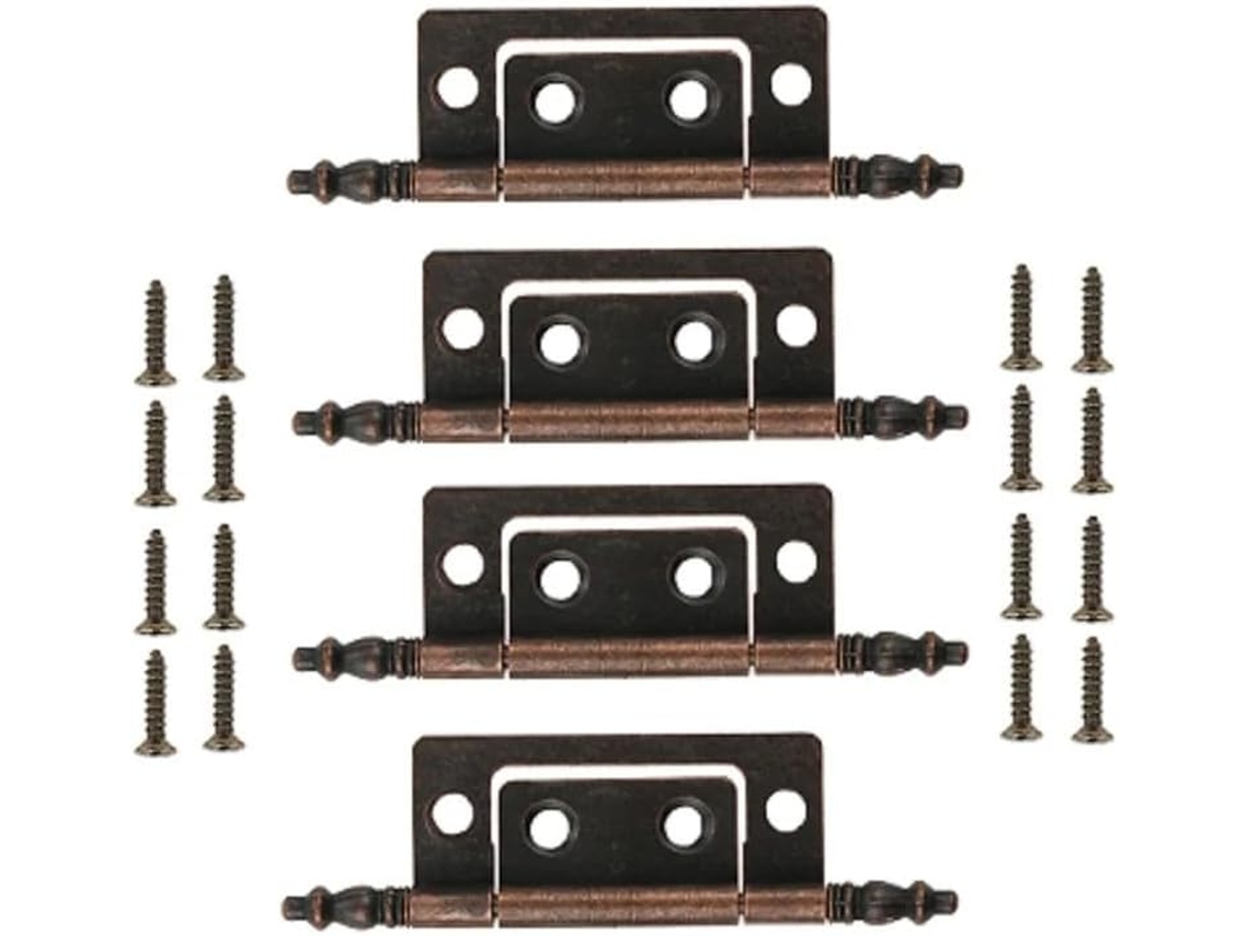 Conjunto De 4 Dobradiças Com Cabeça Coroa Em Bronze Antigo, 83x 24mm, Com 6 Furos, Para Joias, Caixas De Presente E