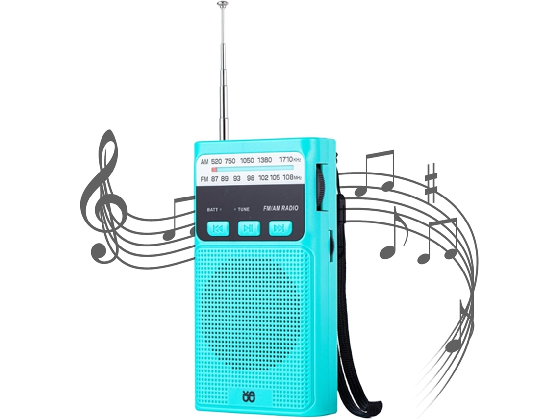 Petit Radio Portable Rádio Pessoal Recarregável,aparelho Eletrônico Com Cadran, Haut Parleur Sans Gokoco