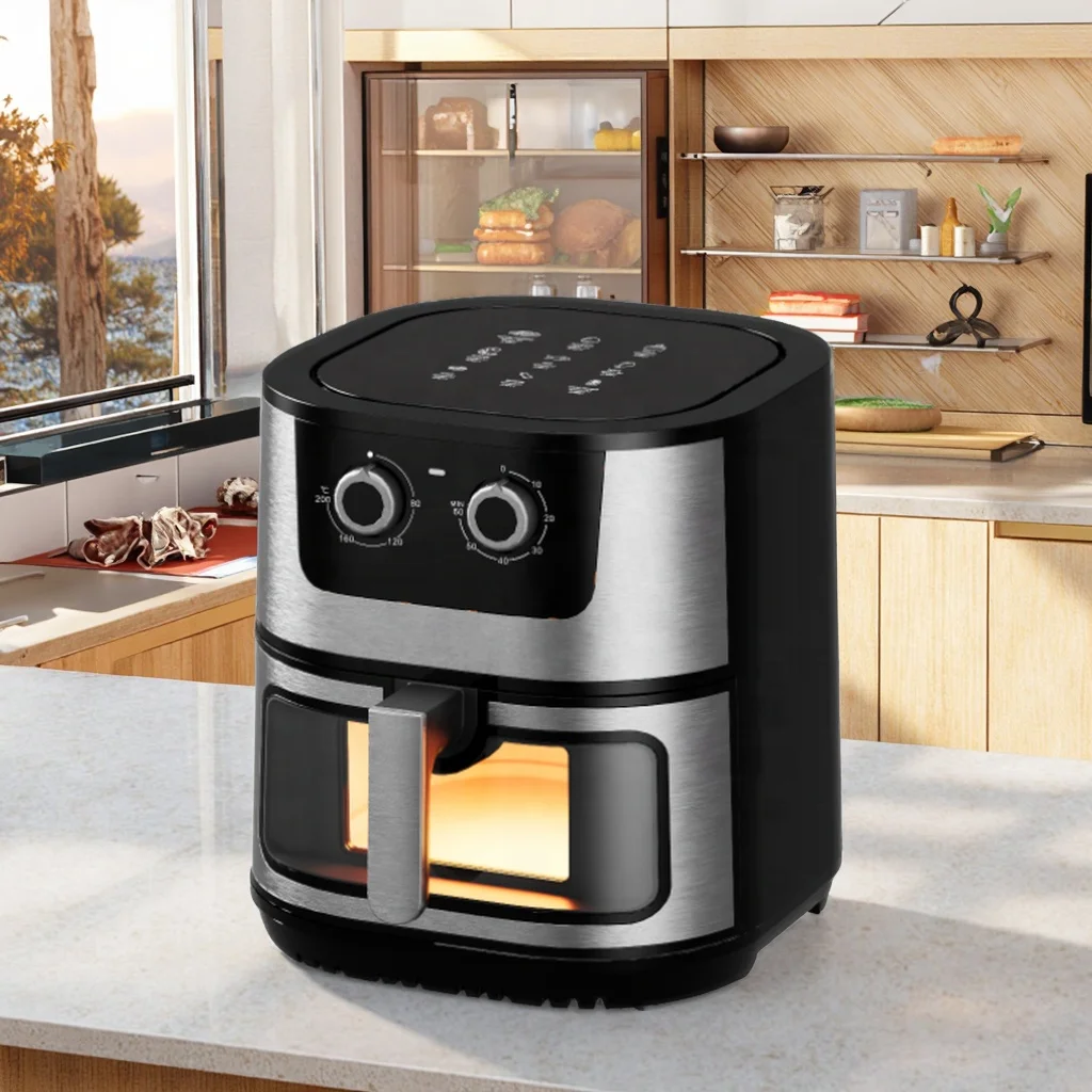 Forno Comercial De Aço Inoxidável De 15 Litros Para Cozinha, Fritadeira Elétrica Compacta E Grill.