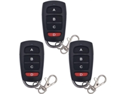 Pacote Com 3 Unidades De Clonador Controle Remoto Sem Fio Universal 433mhz Para Porta Garagem, Fo