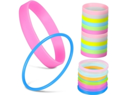 Pulseiras Com Luzes, Design Simples E Exclusivo, Silicone, Pacote Com 48 Unidades, Confortáveis E