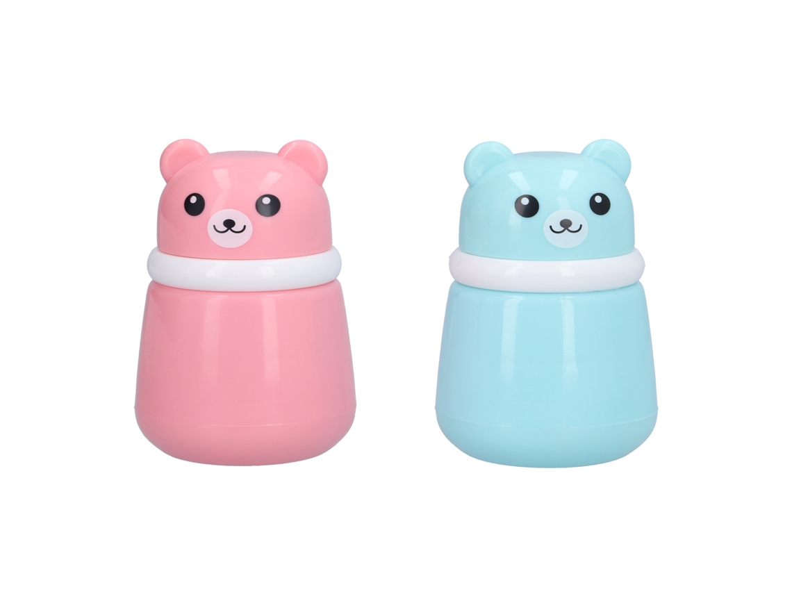 Mali 2 Pcs Caixa de Esponja para Pó Urso Cartoon Recipiente de Talco para Bebê Adulto Home Travel