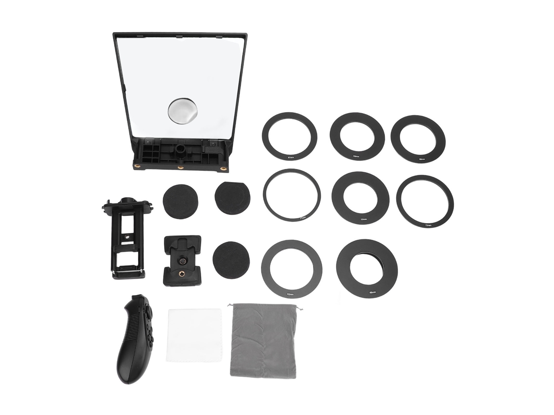 Speedy-teleprompter 8 Polegadas Com Controle Remoto App Anel Adaptador Para Tablet Smartphone Streaming Ao Vivo