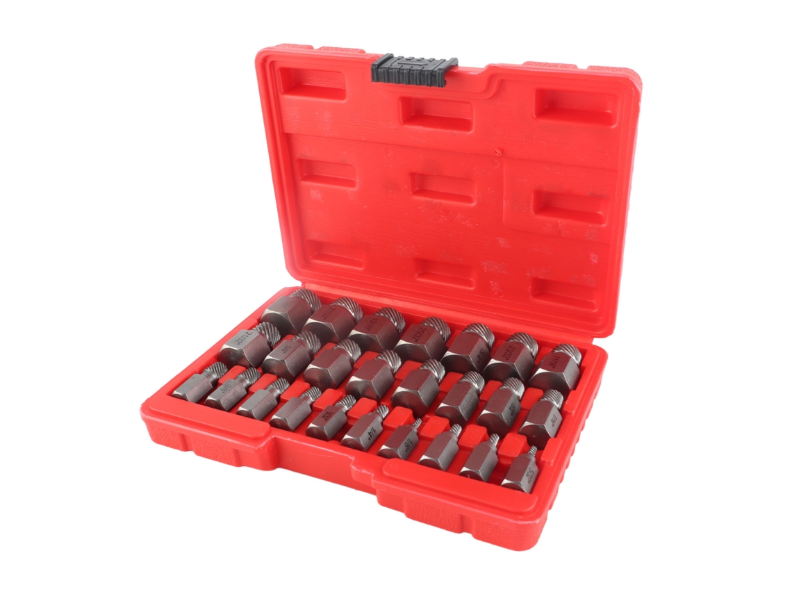 Conjunto De Extractores De Parafusos Laxiscreed Para Remover Parafusos Danificados E Porcas Hexagonais De Forma Eficaz