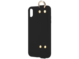 Capa para iPhone XS Max, dupla camada, antiqueda, preta EOOCOO