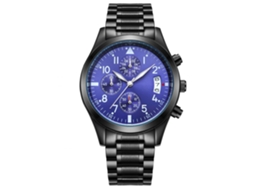 Relógio de Quartz com Pulseira de Aço Inoxidável para Homens Biden Azul S/MARCA