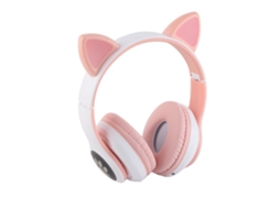 Fone De Ouvido Sem Fio Bluetooth Para Jogos Com Design De Orelha De Gato Aquaforge