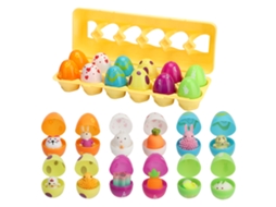 Ovo de Páscoa Diy Squishy Toy Caixa Surpresa LAXISCREED, 12 Peças