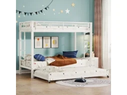 Cama 90x200cm Com Berço Extra Guarda-corpo Alto Certificada En747 Branca