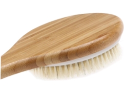 Escova Corporal Natural Galpada Com Cabo Longo Para Massagem E Esfoliação, Cerdas Médias De Javali Para Pele Macia