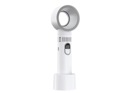 Mini Ventilador Portátil Sem Hélices Com Visor Digital E Recarregável Via Usb.