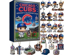 Calendário de Advento Natal 2025 Chicago Cubs Acrílico Estilo Completo Nova Line