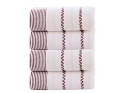 Conjunto de Toalhas de Mãos NEVEANCE Absorvente Banho Mão Rosto Algodão Branco - 4pcs (33x73cm)