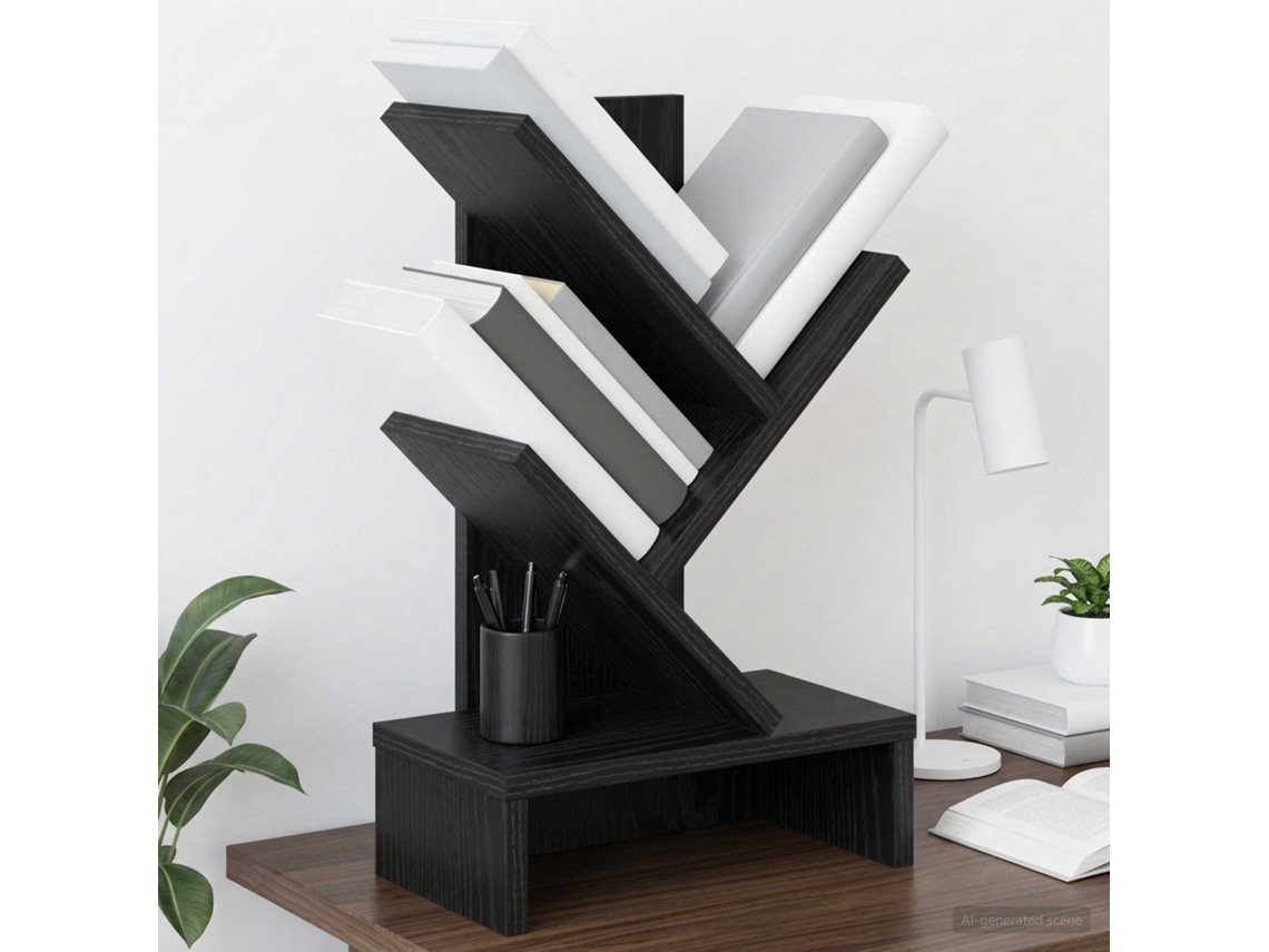 Vidaxl Estante De Livros Em Árvore 3 Níveis 30 X 18 X 48 Cm