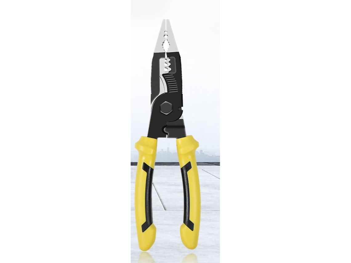 Ferramenta De Pisar, Cortar E Prensar Fios Alicate De Pisar Fios Awg10‑14 Amarelo