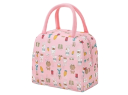Lancheira Infantil com Desenho de Coelho, Térmica e Que Mantém os Alimentos Frios, com Bolsa de Gelo Embutida. MDUG