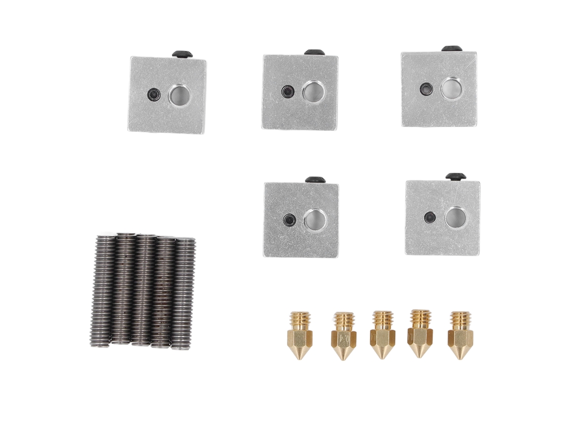Kit De Bico 0,4mm Latão Tubos Gola 30mm Bloco De Aquecimento Para Impressora 3d Makerbot Mk8
