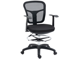 Cadeira De Escritório Ergonomática De Computador 95-115 Cm Com Apoio De Braço E Apoio Para Pés Preto Para Escritório E Escritório Em Casa Cs