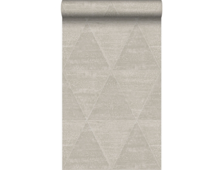 Papel De Parede Triângulos Metálicos Desgastados Pelo Tempo Prata Quente 53 Cm X 10,05 M Origin Wallcoverings