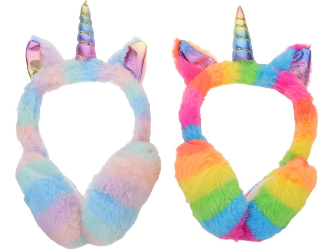 Protetores De Ouvido De Inverno Com Unicórnio Kawaii, Macios E Ajustáveis, Feitos De Tecido Fofo Para Mulheres E