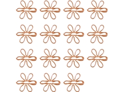 100 Clips de Papel Girassol, Clips de Metal Luxuosos em Formato de Flor, 29x29cm, Perfeitos para Casa e Mesa