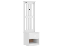 Hall Tree, Hall Trees Vidaxl Branco Madeira De Pinho (n/a)