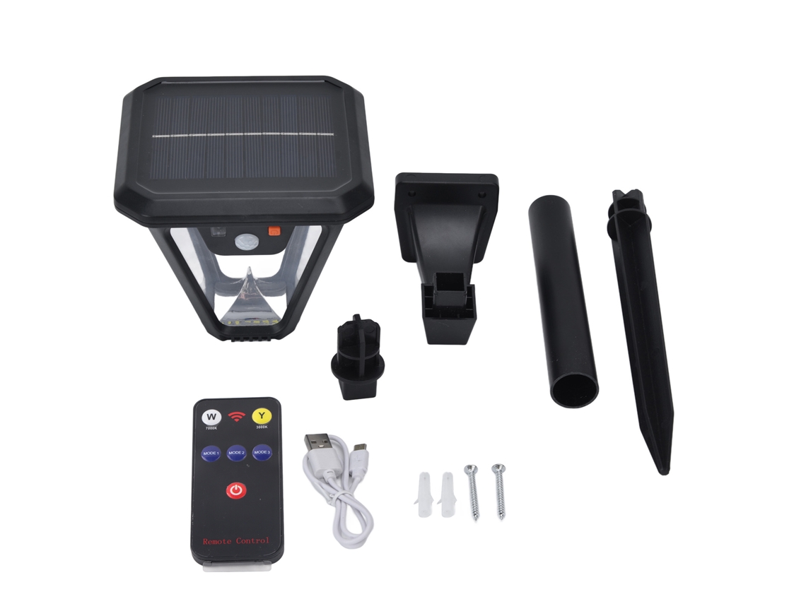 2026 luz Solar Jardim 100 Led 5 Modos Controle Remoto Impermeável Exterior 2000lm Luzes Paisagísticas