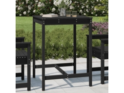 Vidaxl Mesa De Jardim 82,5x82,5x110 Cm Madeira De Pinho Maciça Preto