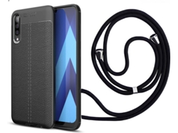 Capa Samsung A30S Rugged Leather com Fita Preto