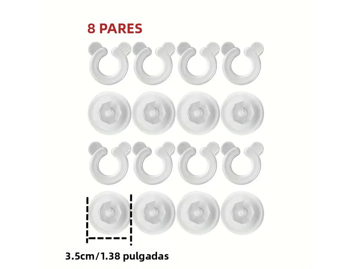 8. Fechos Antiderrapantes Para Fixar Capas De Edredom E Capas De Cadeiras Com Braços.