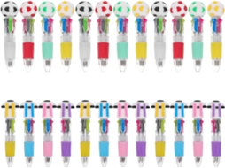 24 Canetas Esportivas Multicoloridas, Canetas 4 Em 1 Com Tema De