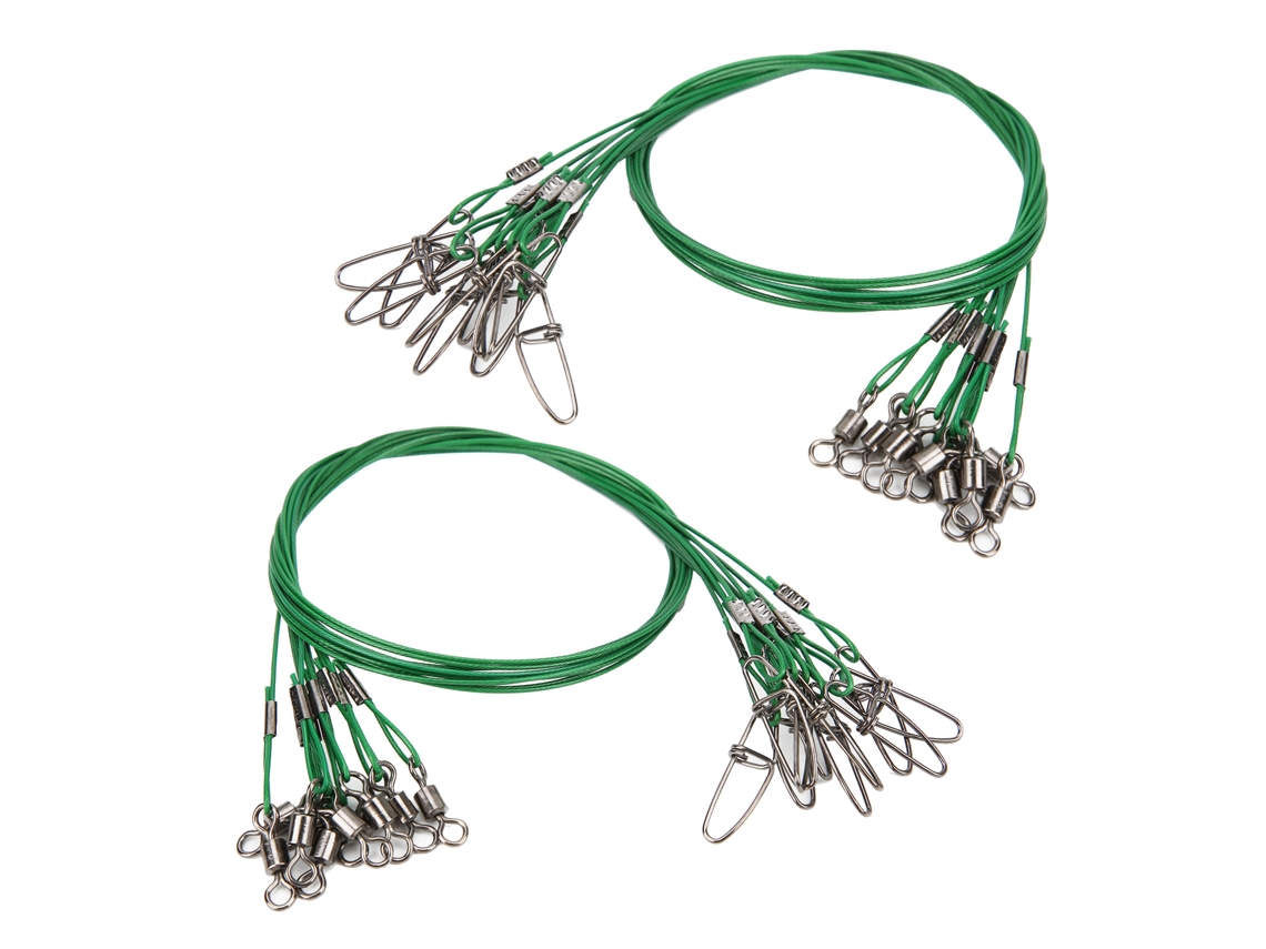 Linha de Pesca Aço Anti mordida com Rodo Verde