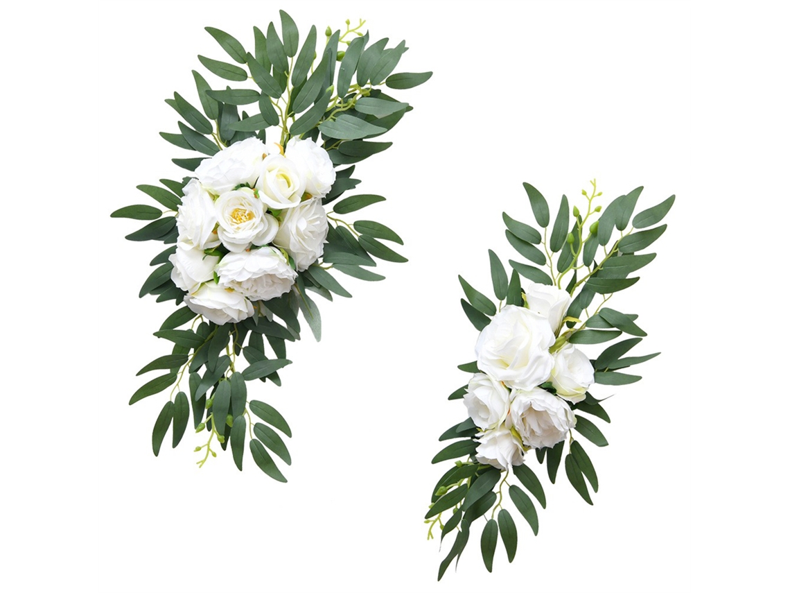 Laxiscreed Sinal De Boas-vindas Para Casamento, Aniversário E Festa Com Decoração Floral Artificial