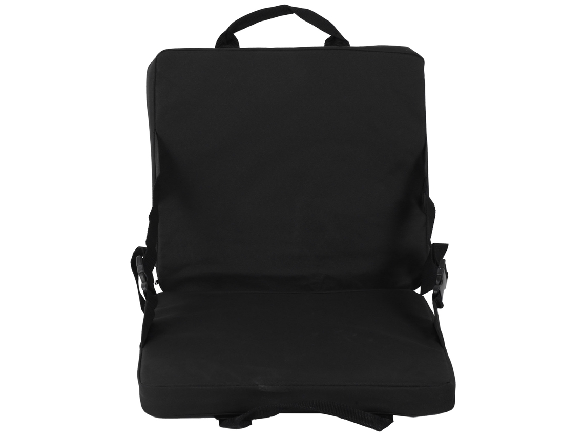Cojins Plegable Outdoor Ajustável para Acampamento Jardim com Encosto Preto | S/MARCA