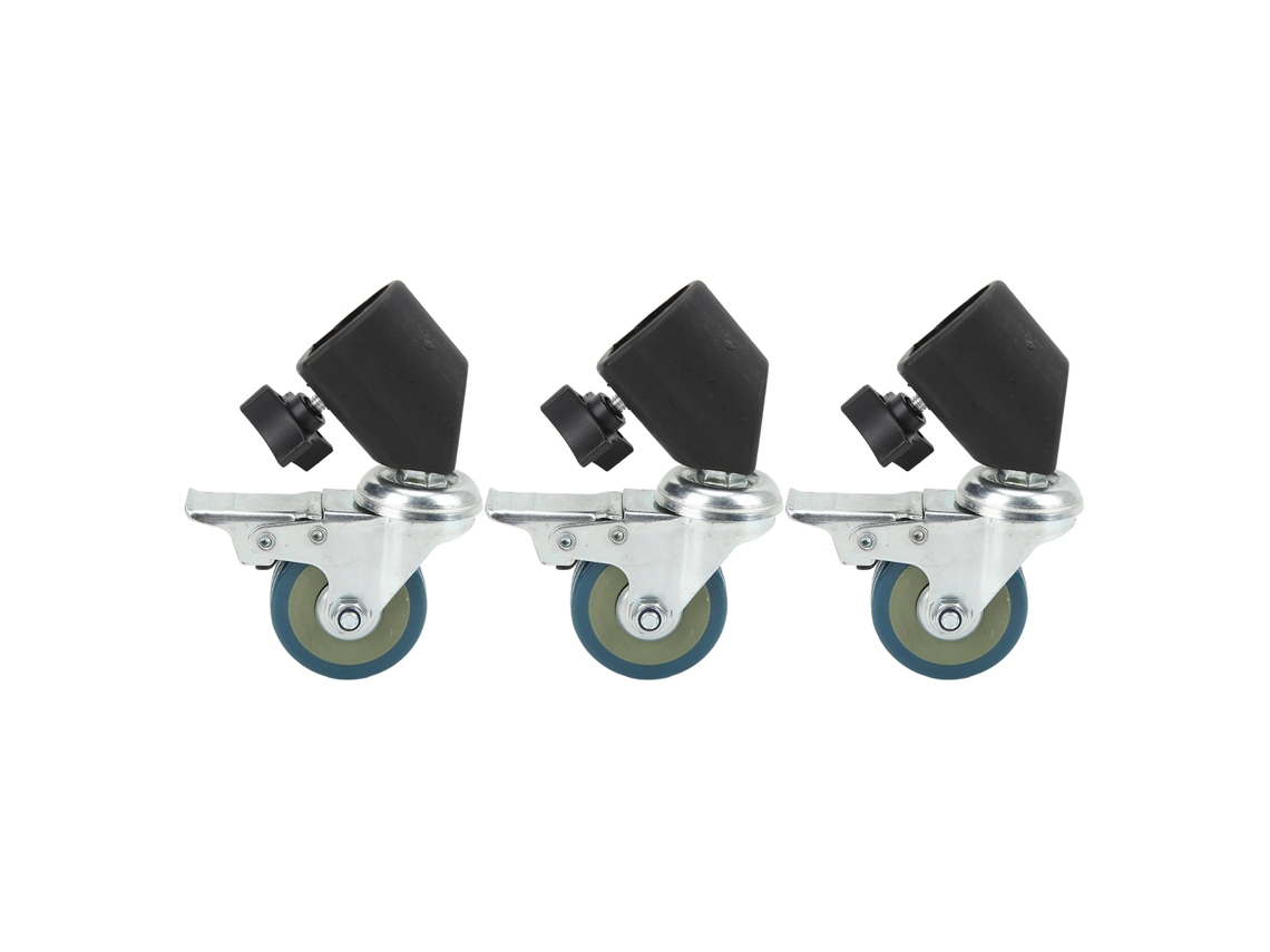 3pcs 22mm Swivel Caster Wheels Set For Photography Light Stand Studio Photo Video Shooting Locking Caster Set With Brake LAXISCREED