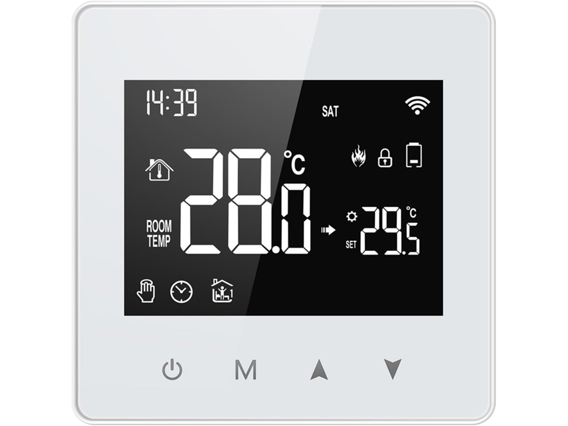 Sensor De Termostato De Temperatura E Umidade Alimentado Por Bateria, Com Tela Lcd.