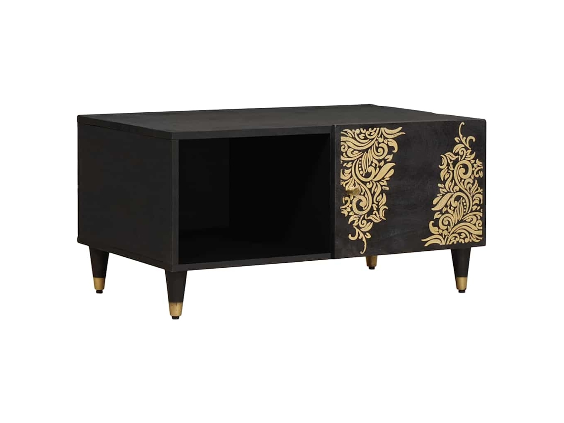 Conjunto 1 Mesa De Centro Vidaxl Castanho Madeira De Mangueira Maciça (80 X 50 X 40 Cm)