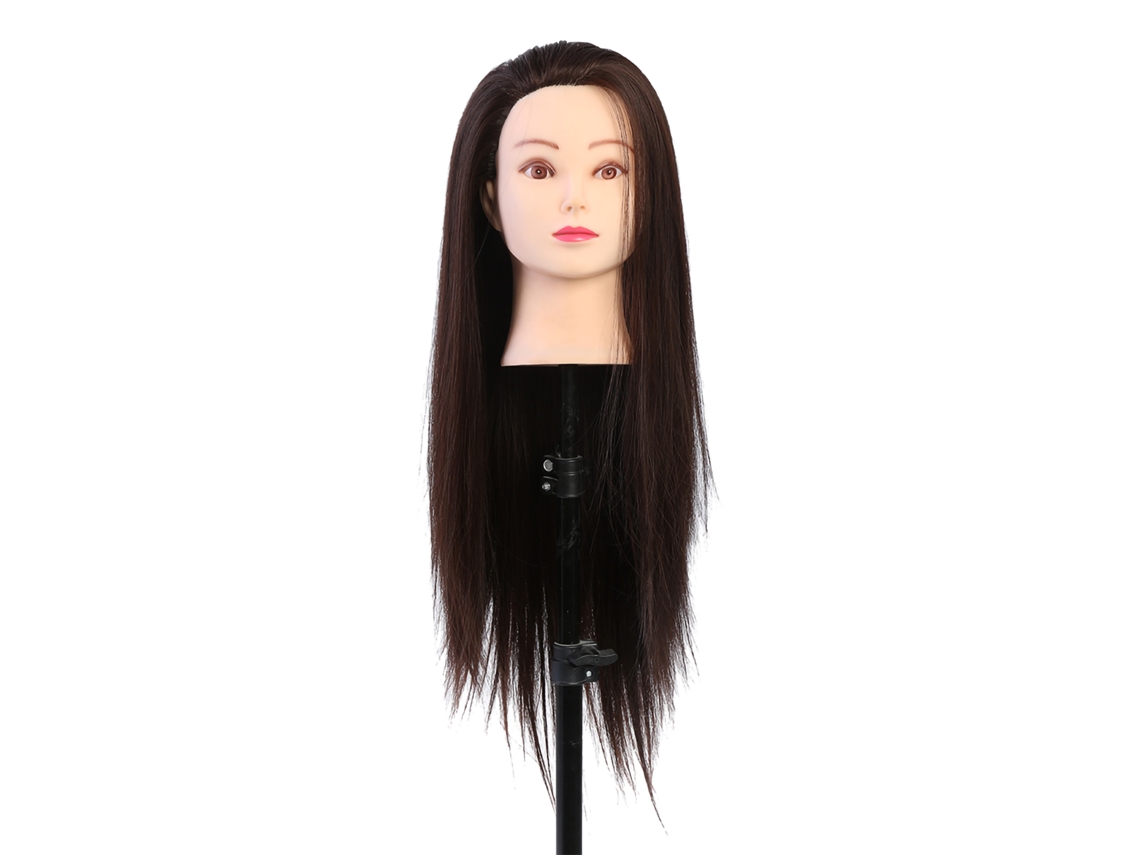2026 cabeza de Maniquí para Entrenamiento de Maquillaje, Peluquería Y Extensión de Pestañas Rubio Y Marrón Oscuro