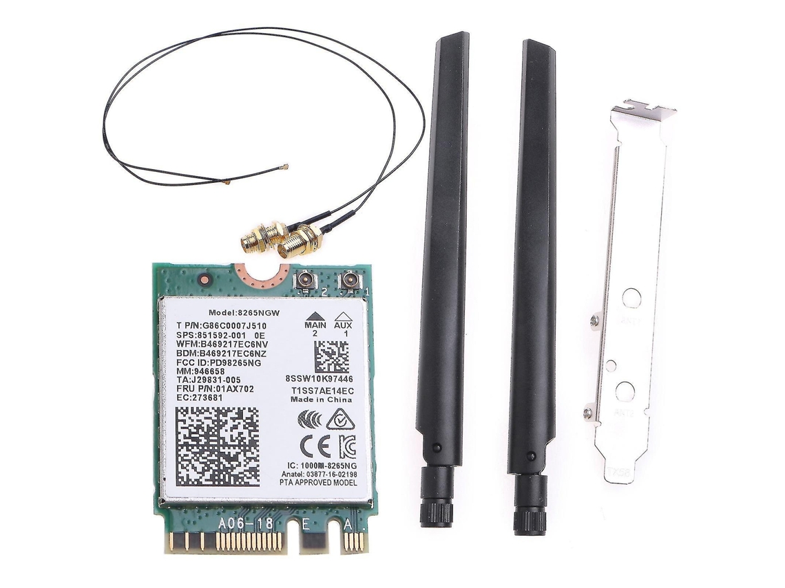 Lurelia Placa Wi-fi M.2 Ngff Ac8265 Wi-fi 5 867 Mbps 300 Mbps Dual Band 2,4/5 Ghz Bluetooth 4.2