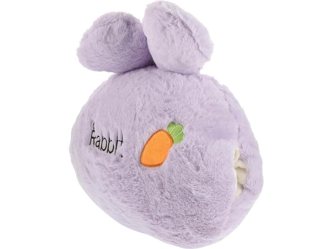 Coelho De Pelúcia Roxo, Fofo, Aquecedor Mãos, Almofada Decorativa,