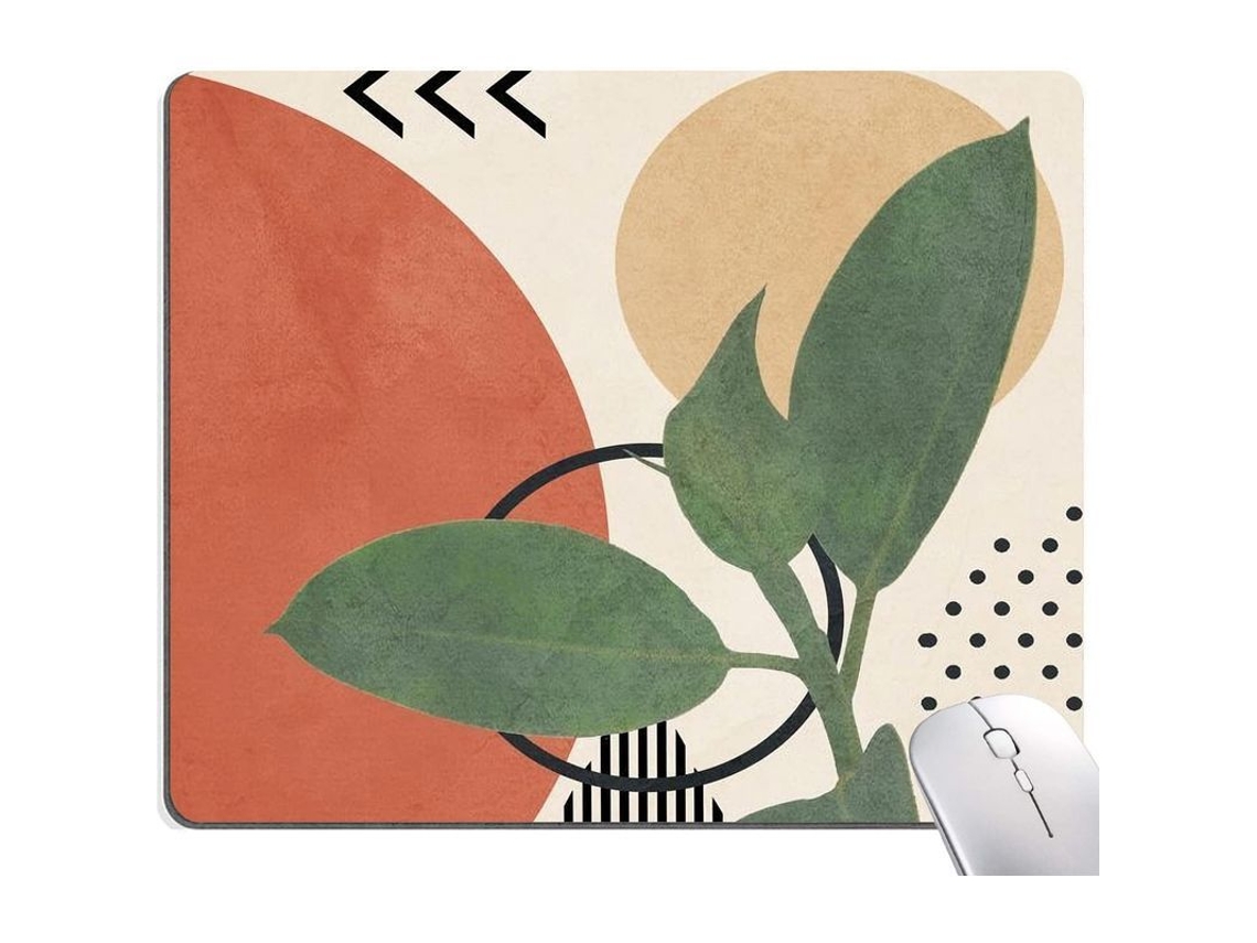 Mouse Pad YURU moderno, quadrado, à prova d'água, base antiderrapante, 24,1x20,1x0,3cm